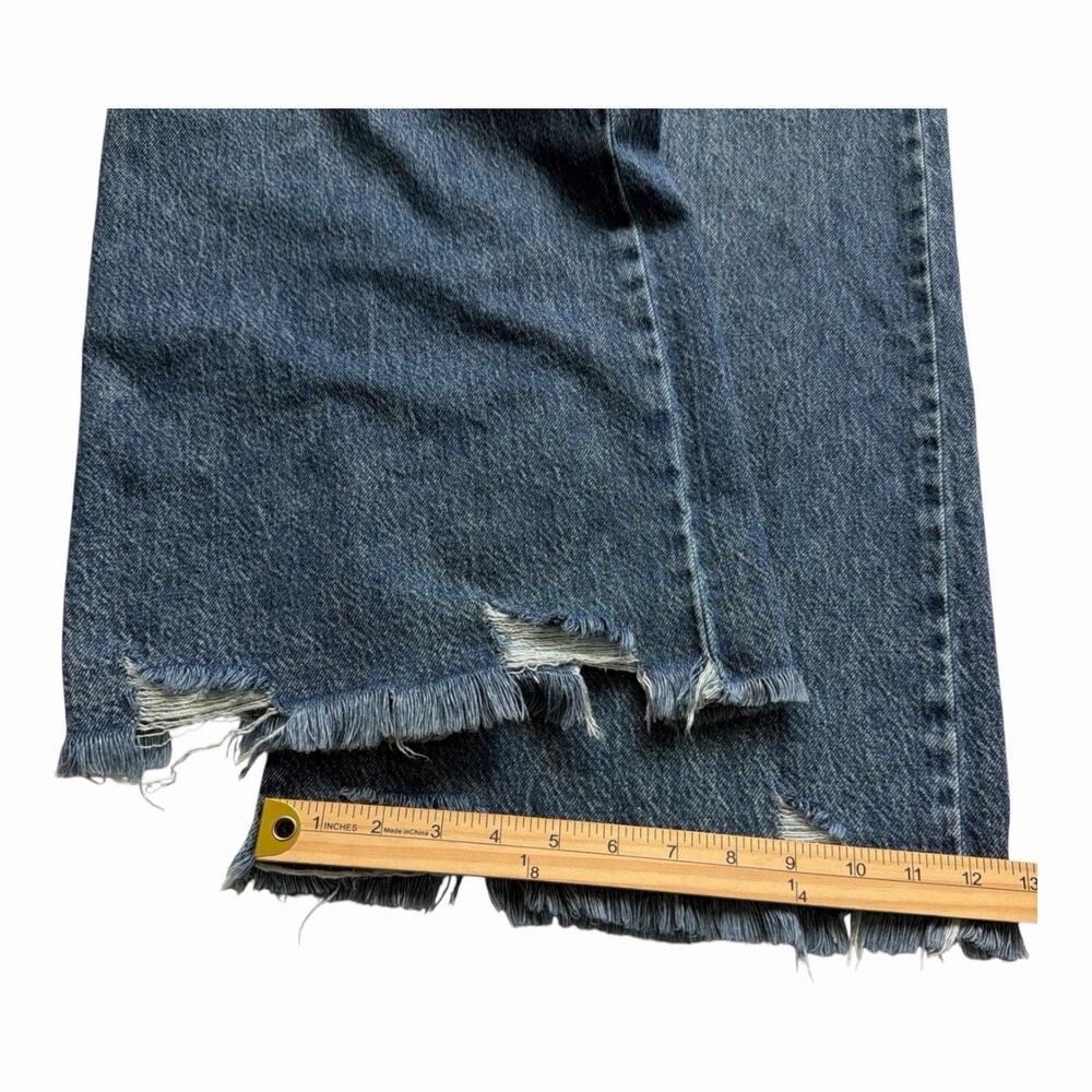 Sincerely Jules Wide Leg Jeans Women 11/30 Frayed Distressed Hem Baggy Loose Fit - Picture 8 of 10